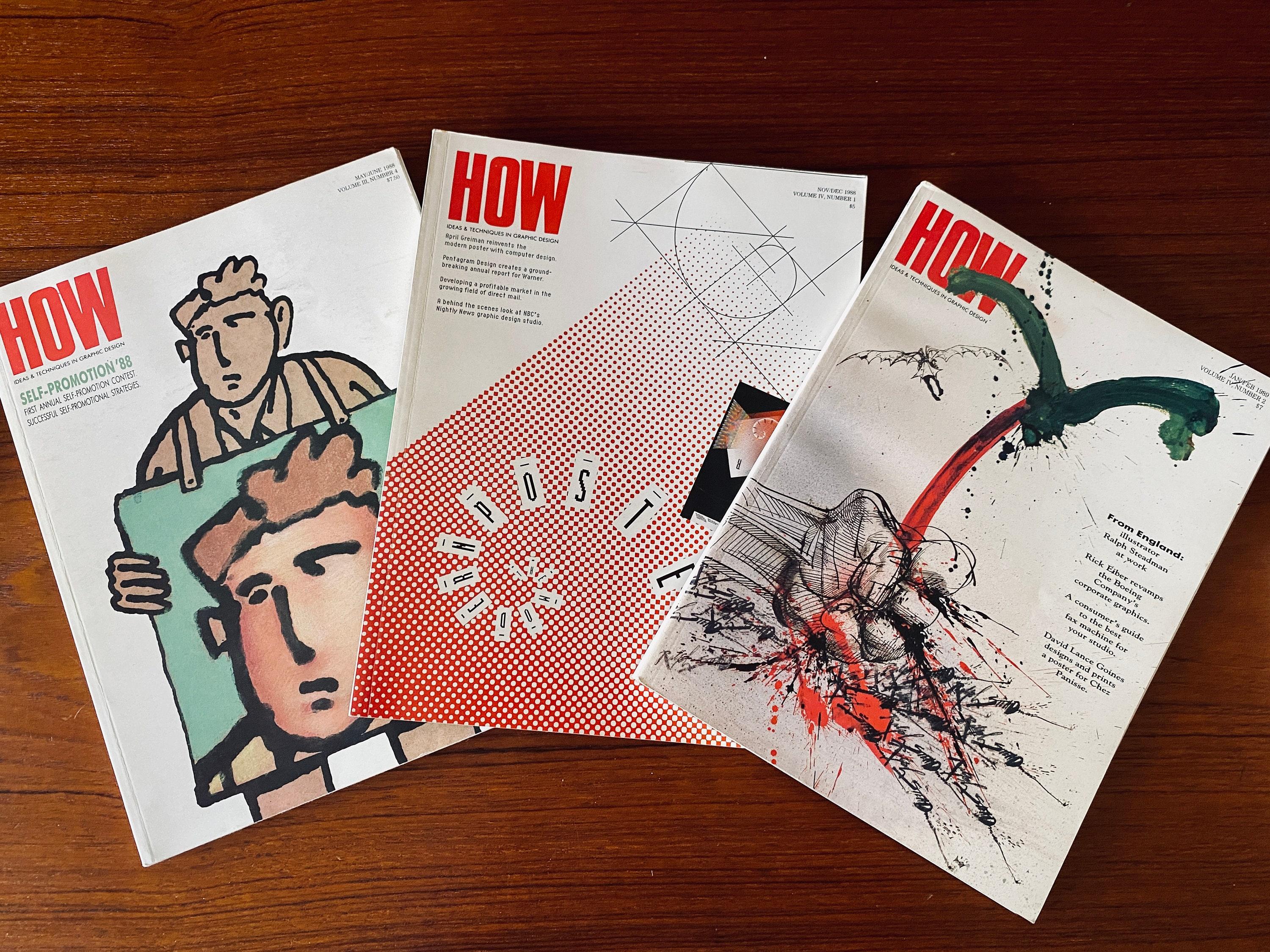 3 HOW Magazines 1980s Graphic Design Logos Typography Advertising ...