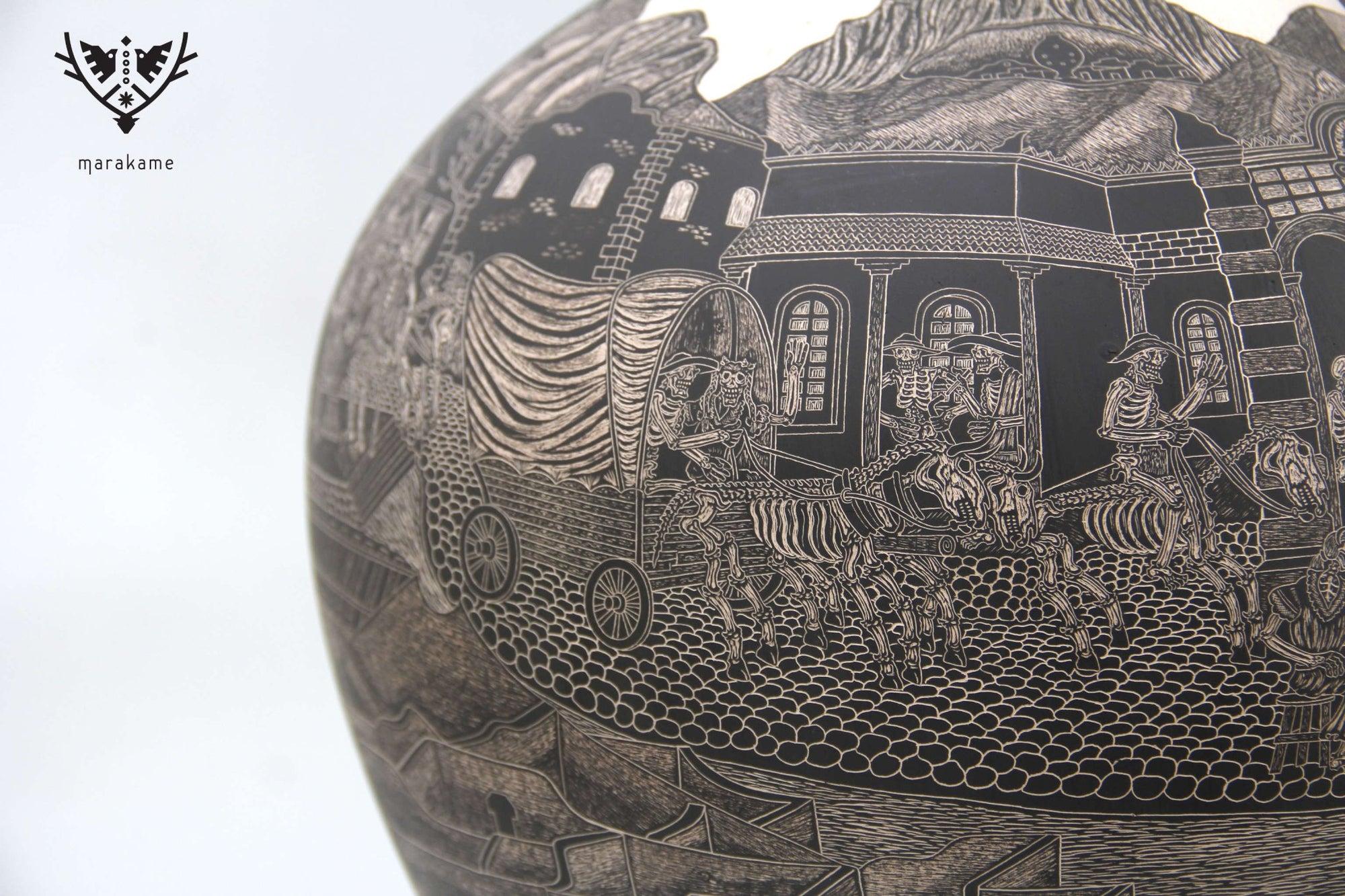 Mata Ortiz Ceramics - Day of the Dead - Master Piece - Huichol Art ...