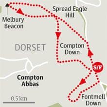 A literary walk from Fotmell to Melbury Downs, Dorset