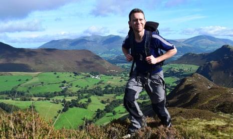James Forrest climbing Hindscarth in the Lake District